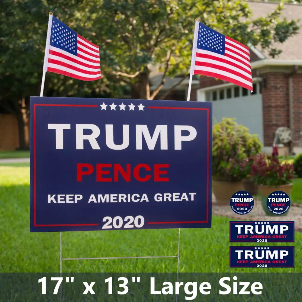 17"  x 13"  Large Trump Yard Sign 2020 Keep American Great ...