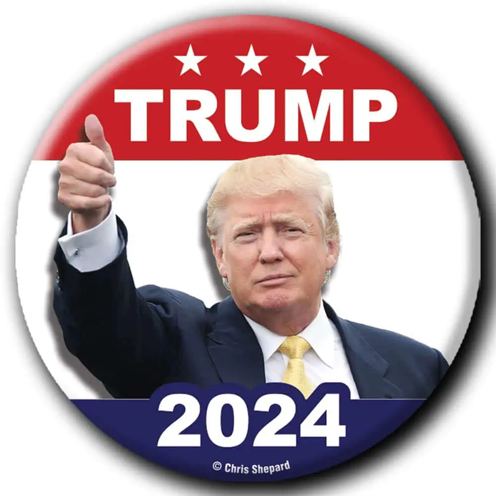 Amazon.com: Donald Trump Thumbs Up 2024 Campaign Buttons Pins