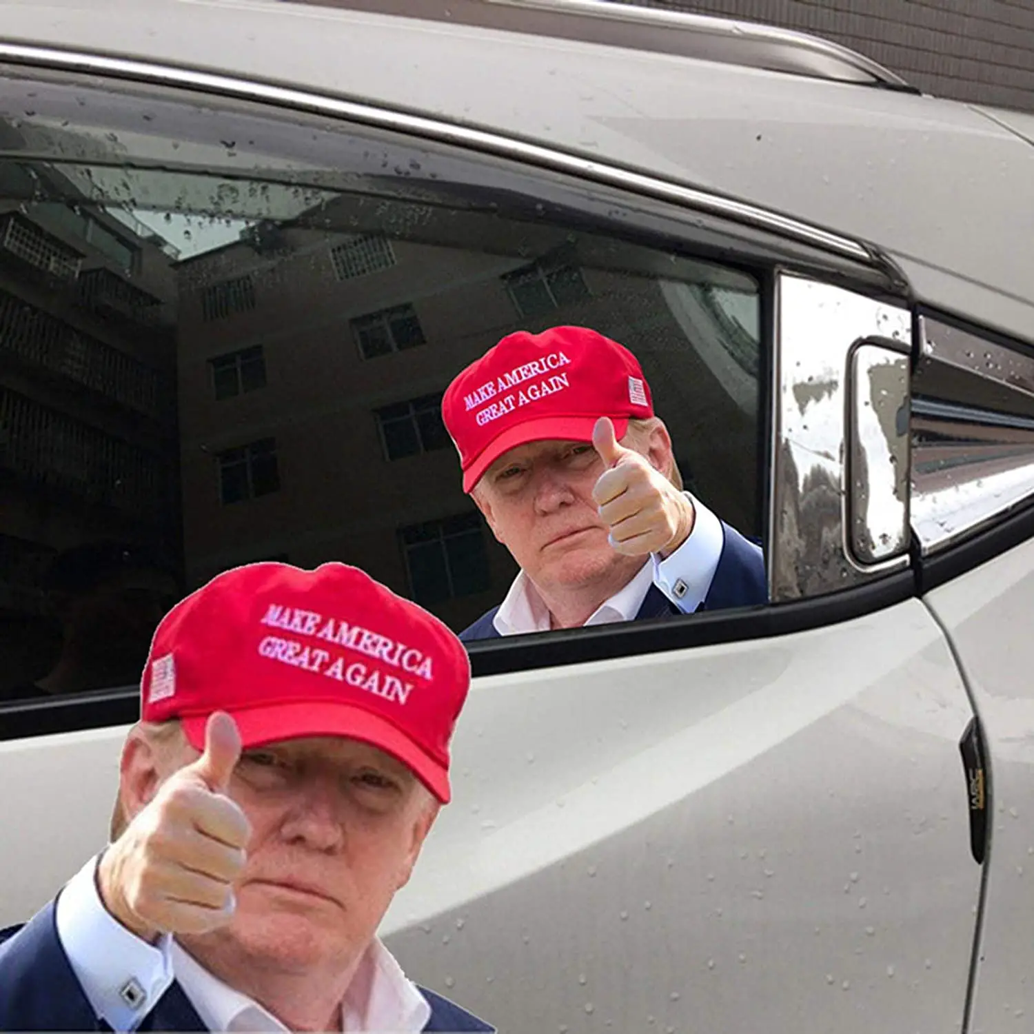 Amazon.com: Pleasay Trump Car Window Stickers Donald Trump Car Sticker ...