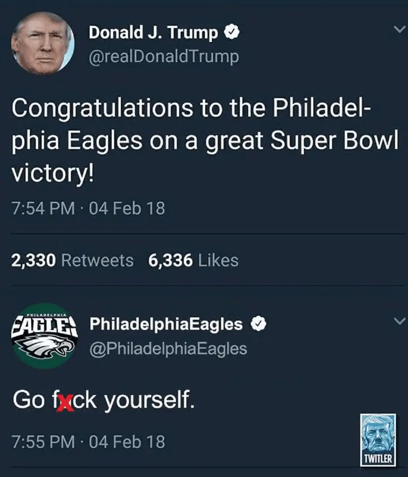Did the Eagles Respond to Trump