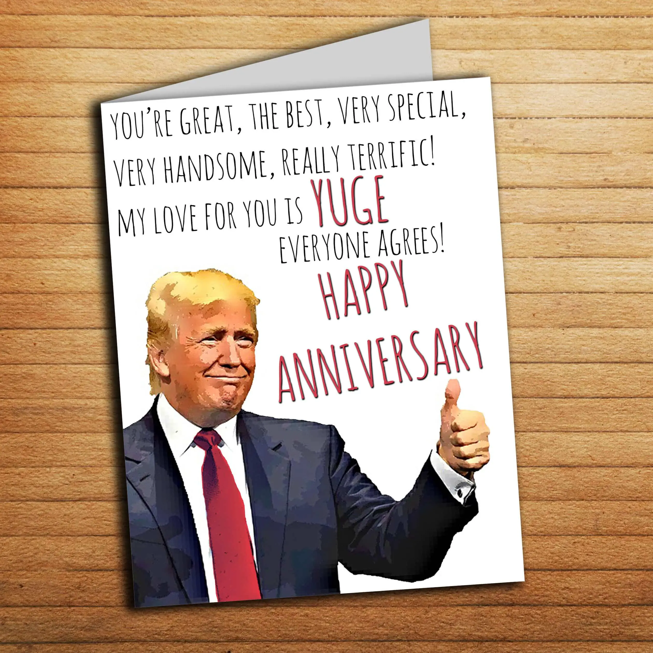 Donald Trump Card Anniversary Gifts For Boyfriend Printable