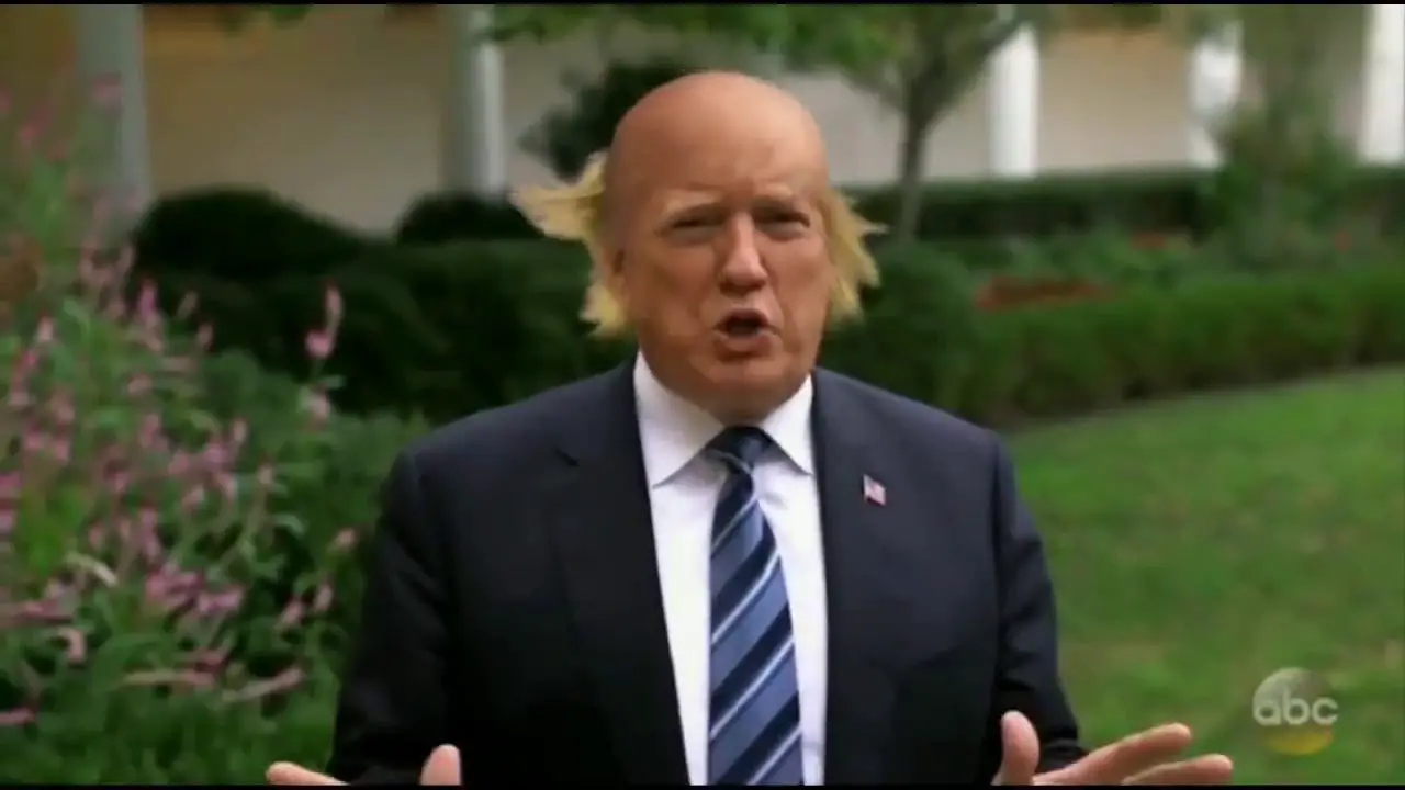 Donald trump has a wig