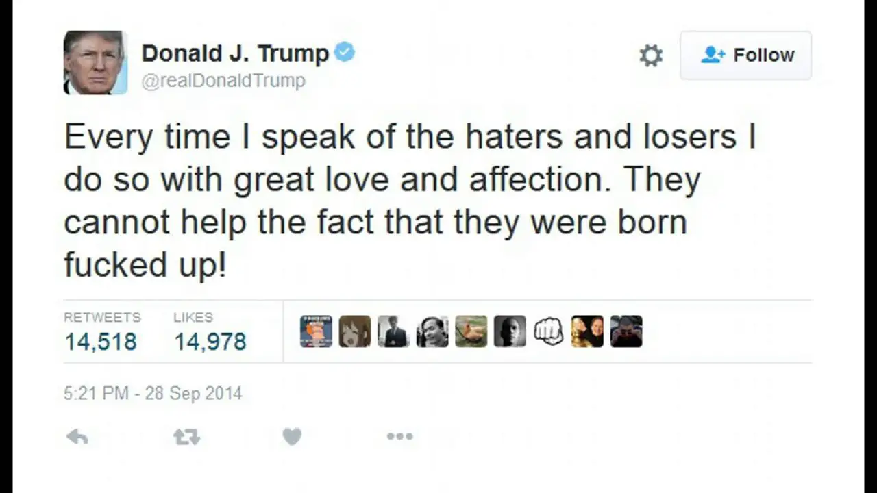 Donald Trump tweets