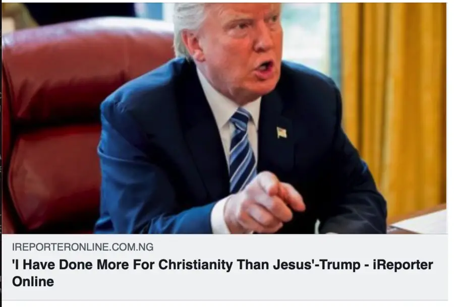 Fake News: Trump Did NOT Say " I Have Done More For Christianity Than ...