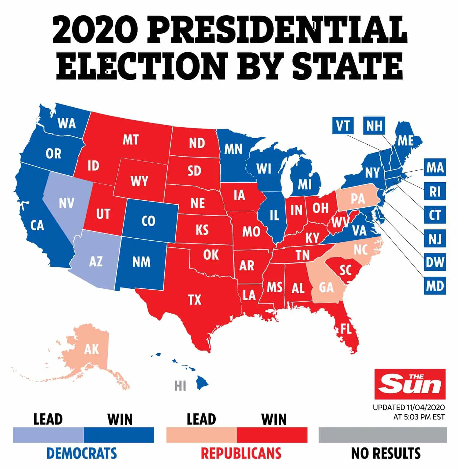 Full US election results