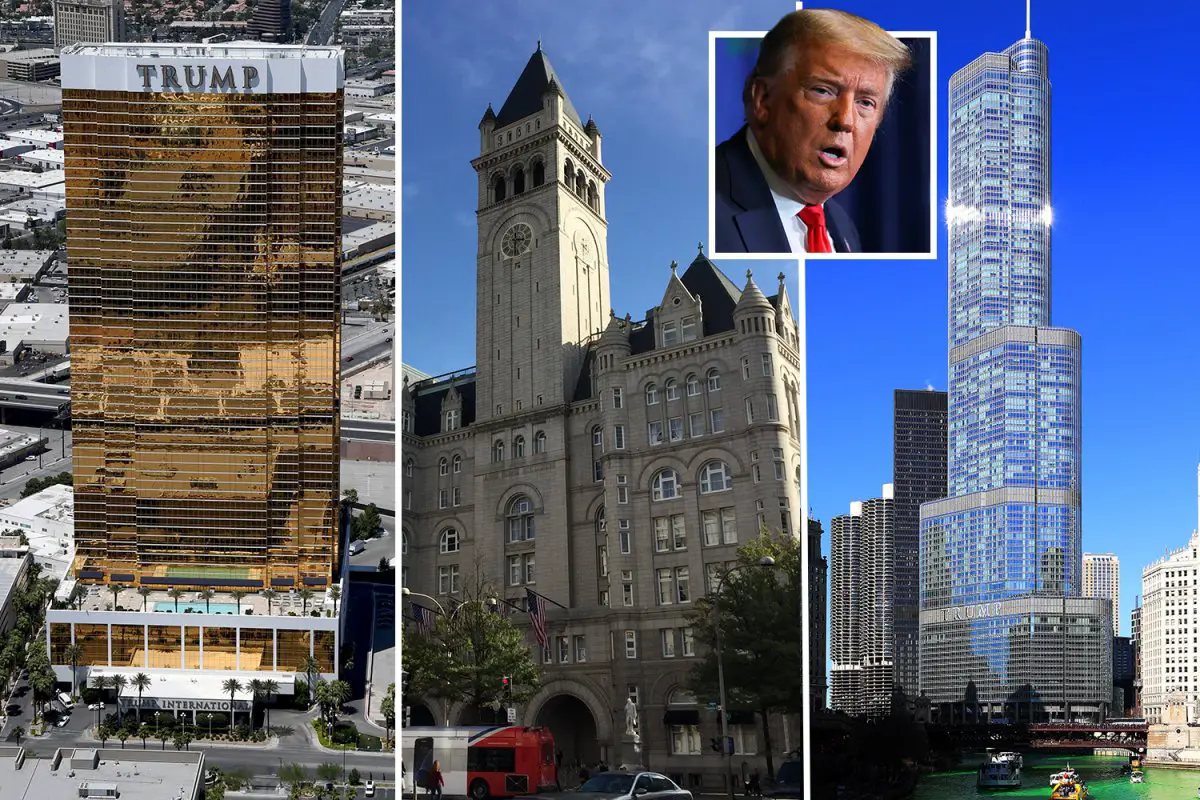 How many hotels does President Donald Trump own?