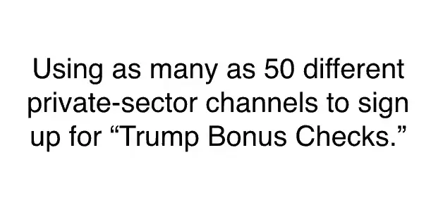 How To Sign Up For " Trump Bonus Checks?