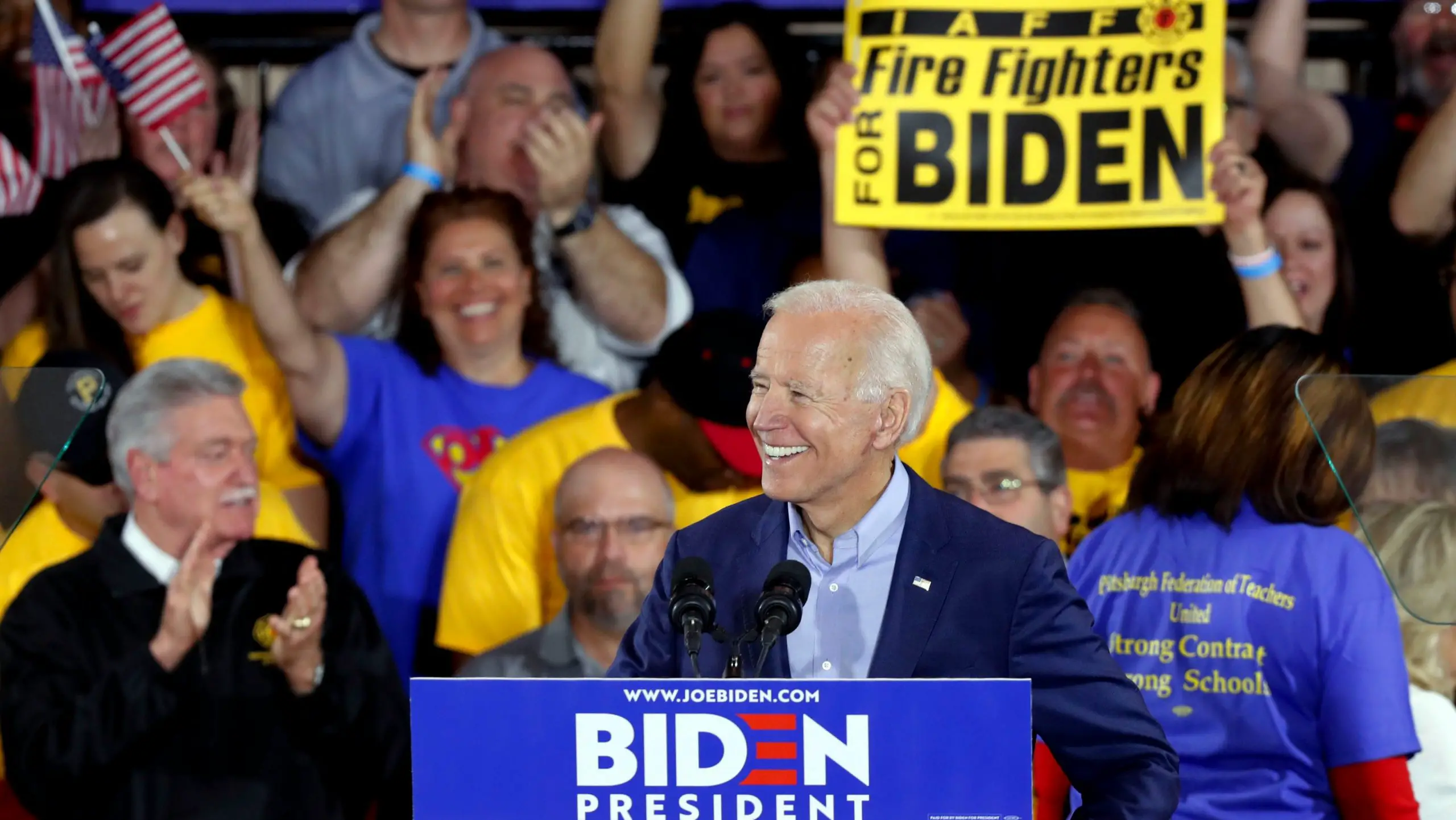 Joe Biden enters 2020 as frontrunner, top Democratic target