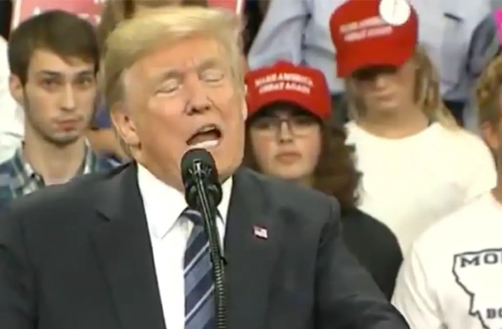 Man standing behind Trump at Montana campaign rally stole the show ...