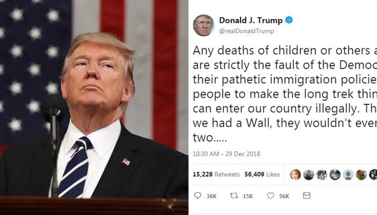 most evil tweet of 2018 president donald trump slammed for blaming