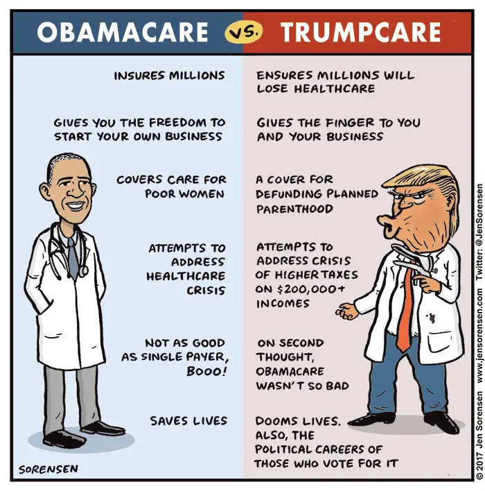 Obamacare vs. Trumpcare