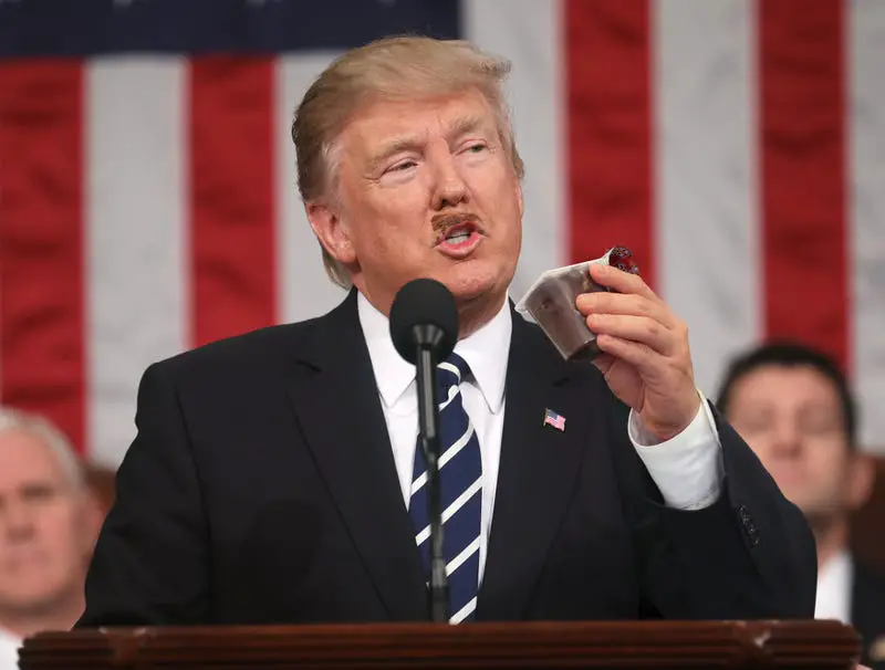 Parched Trump Takes Quick Sip From Pudding Cup Between ...