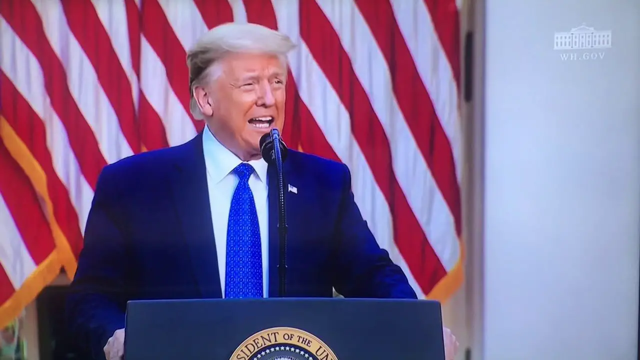 President Trump speak and Orbs appear