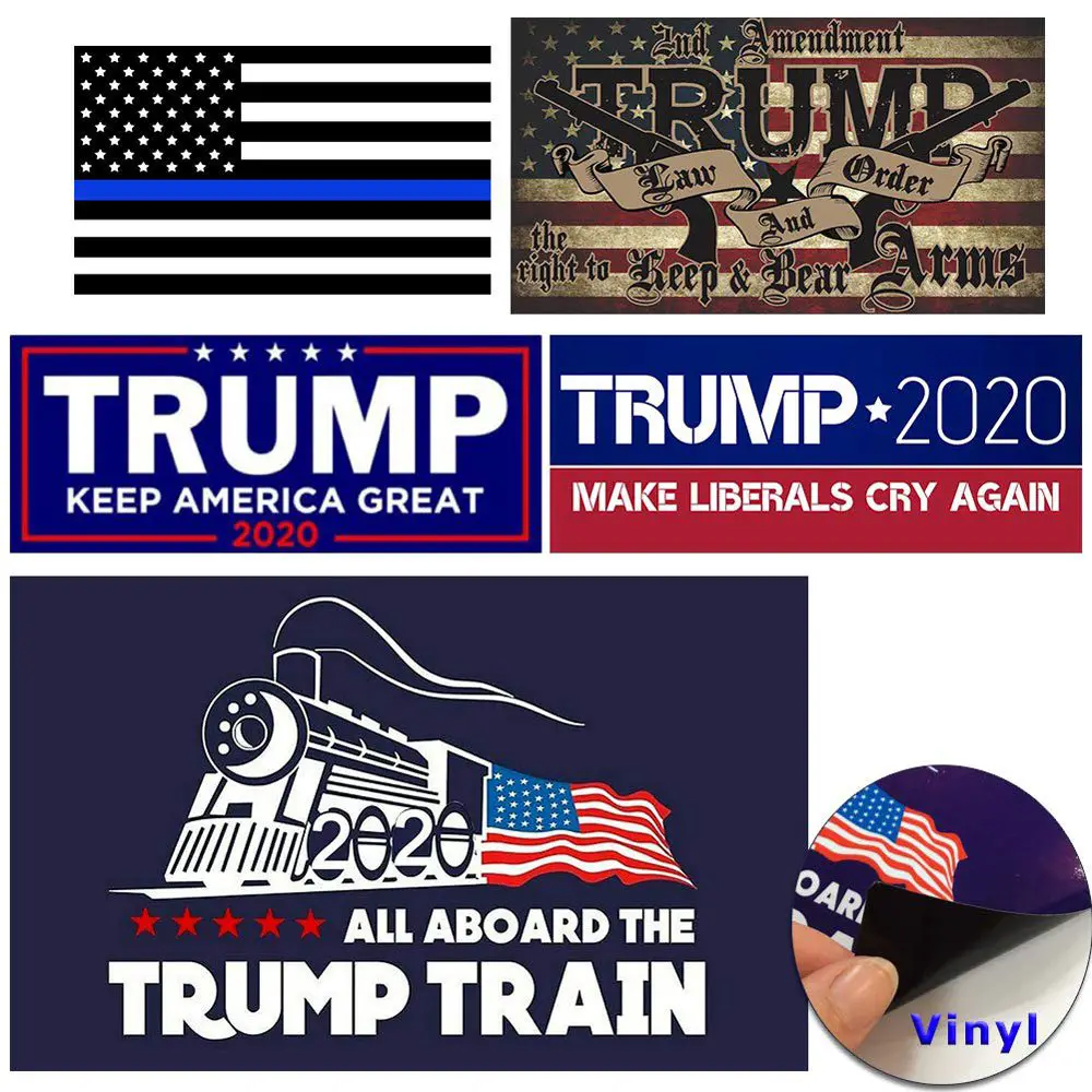 QSUM Trump 2020 Sticker 10 Pcs, Trump Bumper Stickers for Presidential ...