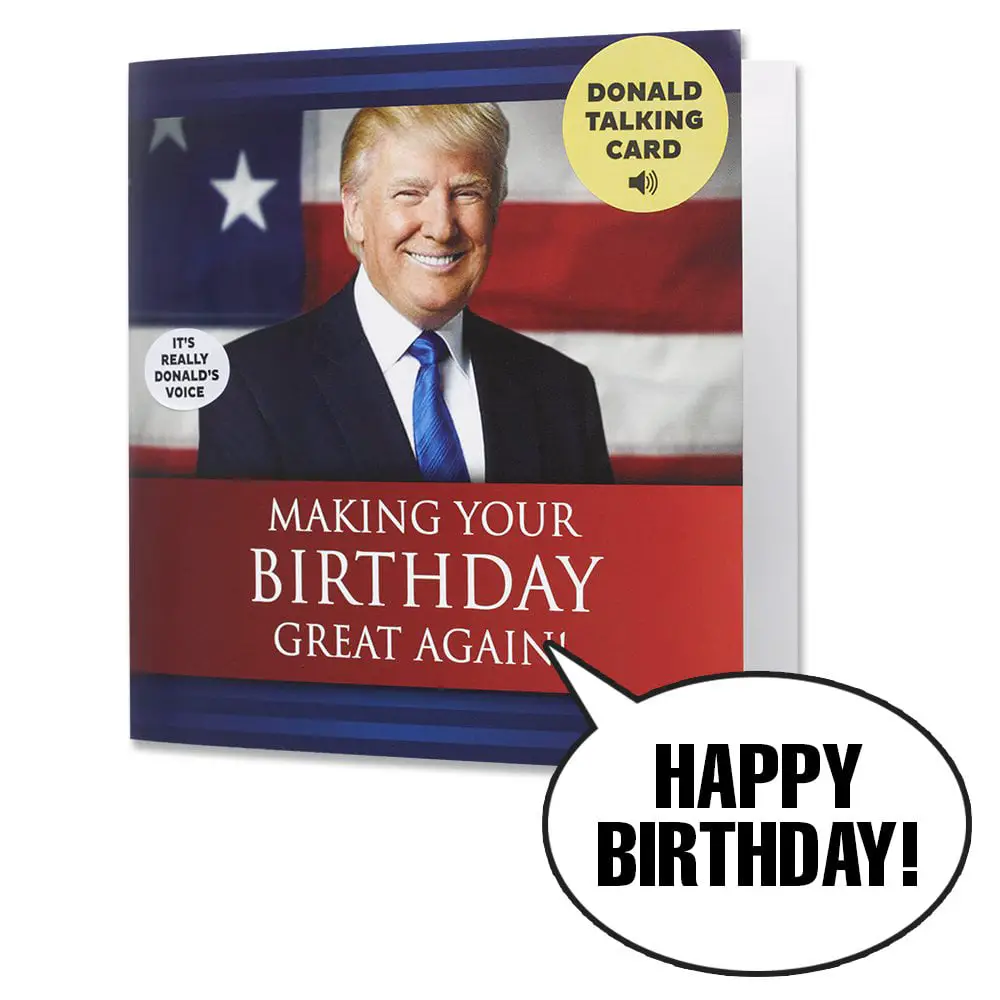 Talking Donald Trump Birthday Card