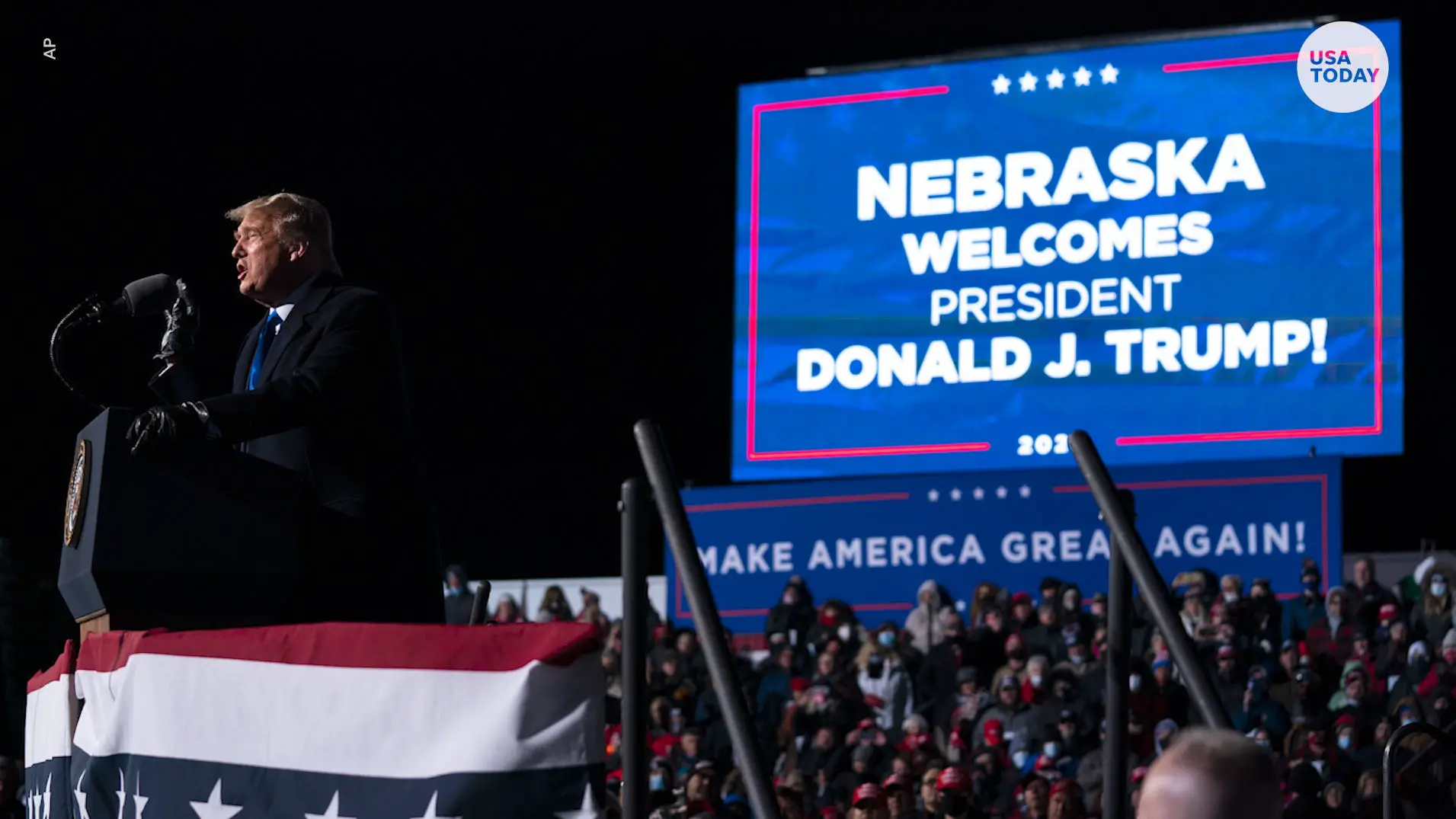 Trump rally attendees left in freezing cold after Nebraska ...