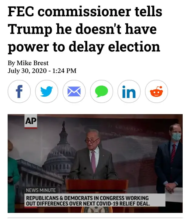 Trump Wants To Delay The 2020 Elections In US