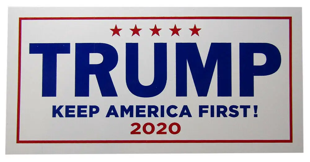 Wholesale Lot of 6 Trump Keep America First! 2020 White Decal Bumper ...